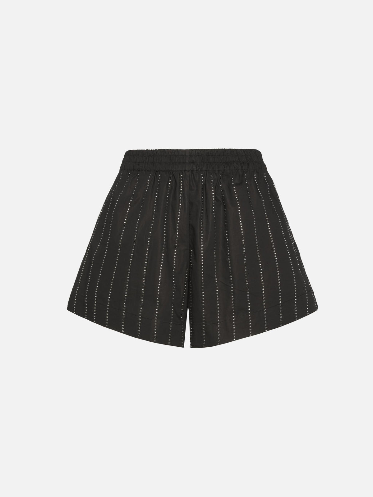 Shorts Meave neri in popeline con righe di strass product image 5