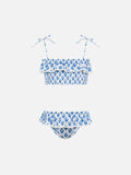 Bikini bralette Melie bianco panna con stampa floreale