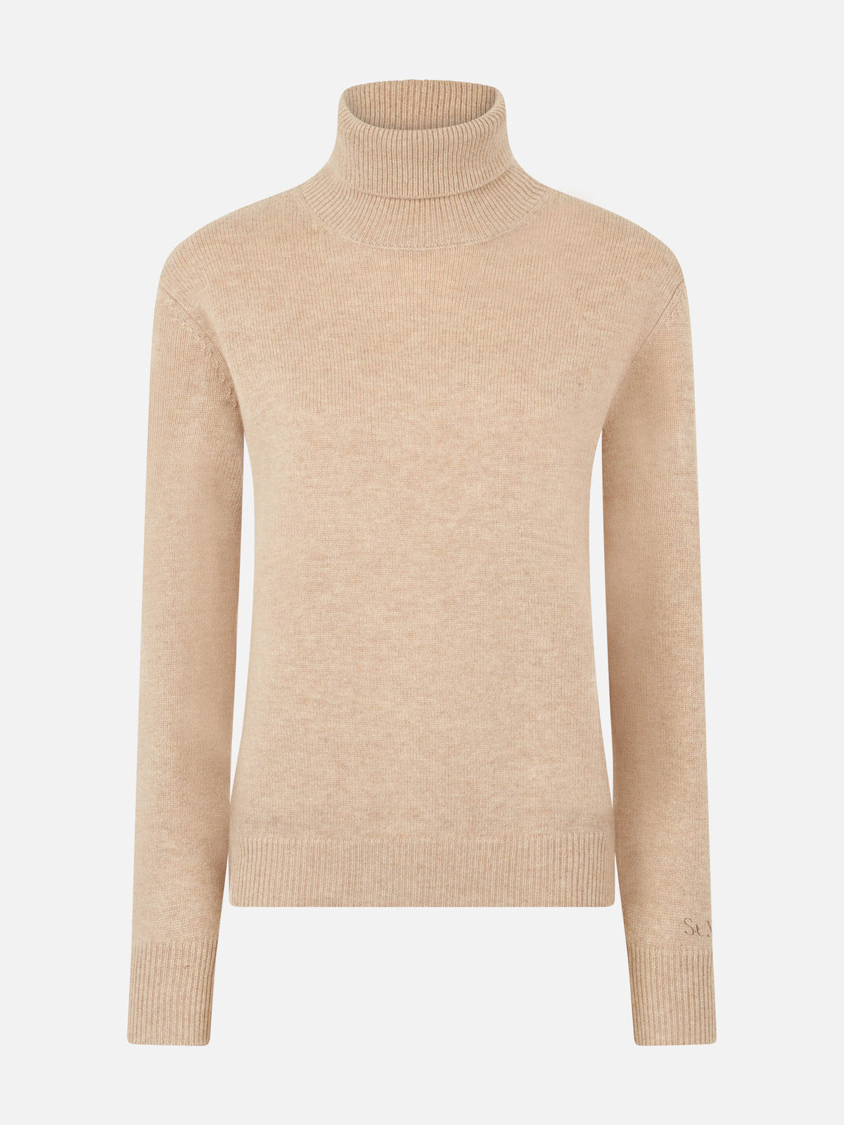 Maglia dolcevita Moody beige melange in cashmere