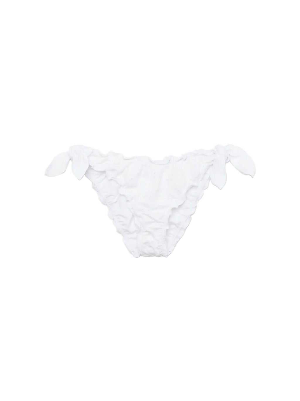 Slip mare Moon bianco in sangallo con ricamo mini margherite