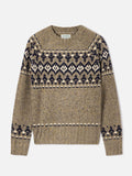 Maglia girocollo Merida in misto lana Donegal con motivo fair isle