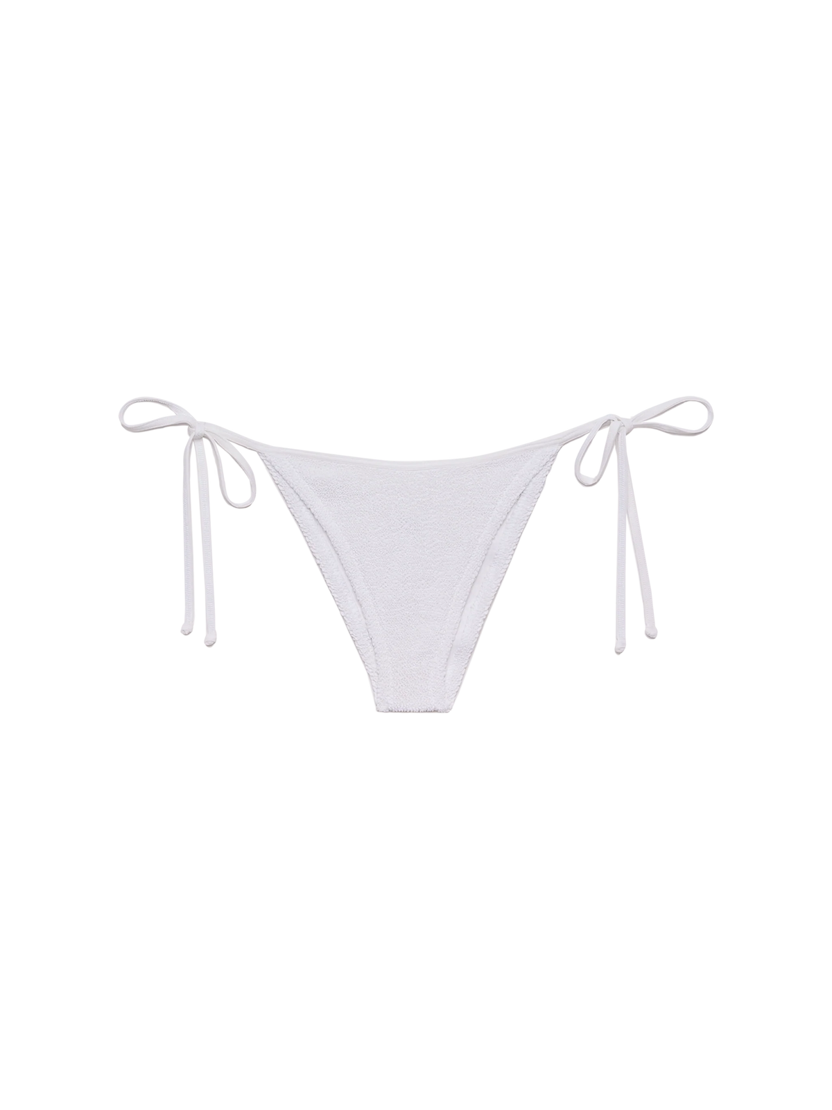 Slip mare Marielle String bianco in tessuto crinkle modello brasiliana