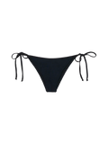 Slip mare Marielle String nero in tessuto crinkle modello brasiliana