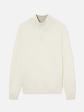Maglia Marlow bianco panna in misto lana e cashmere con collo alto