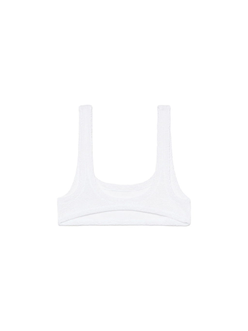 Top bikini bralette Naima bianco in tessuto crinkle