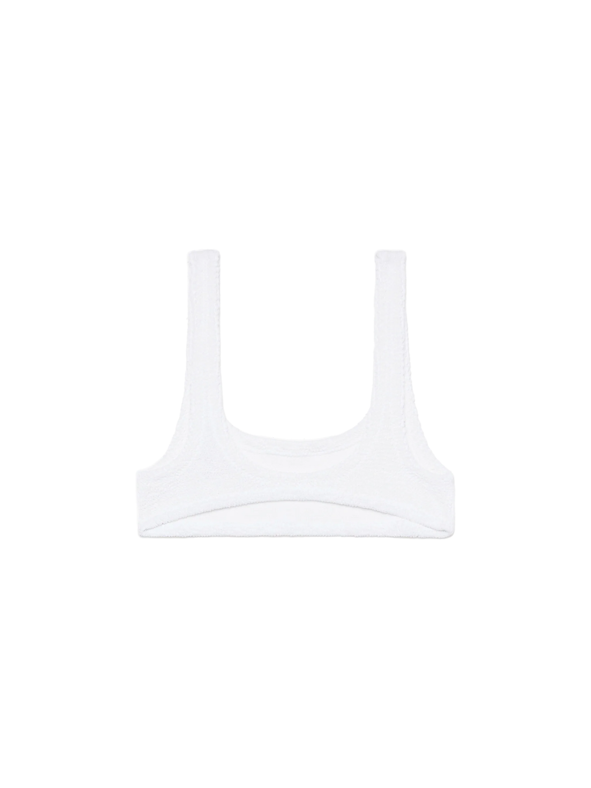 Top bikini bralette Naima bianco in tessuto crinkle