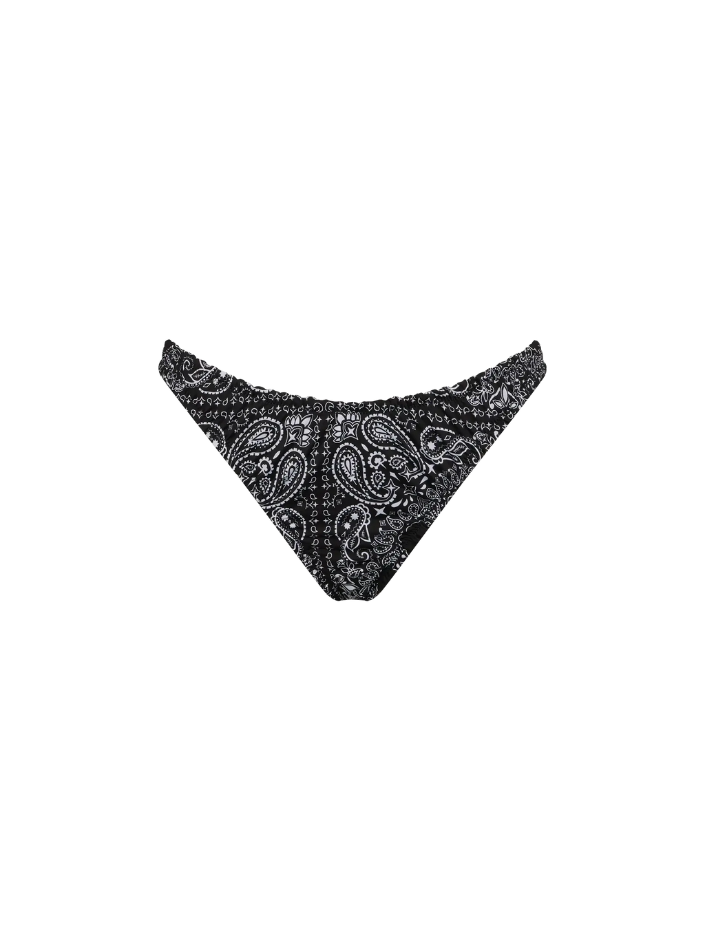 Slip mare Nalu nero modello brasiliana con stampa bandana