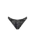 Slip mare Nalu nero modello brasiliana con stampa bandana