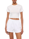 T-shirt Nives bianca con strass all-over product image 1