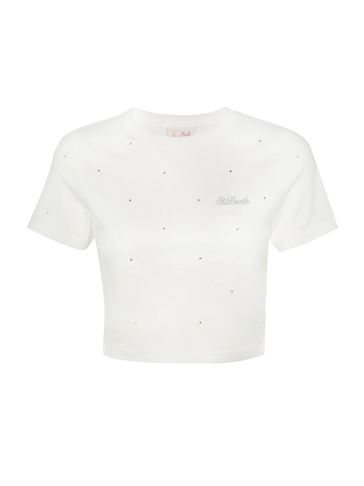 T-shirt Nives bianca con strass all-over product image 5
