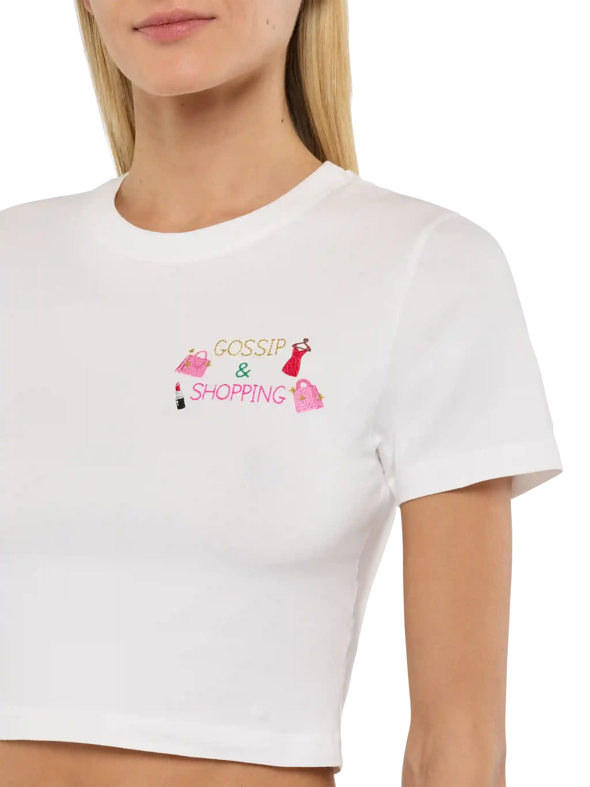T-shirt Nives bianca con ricamo Gossip shopping product image 1