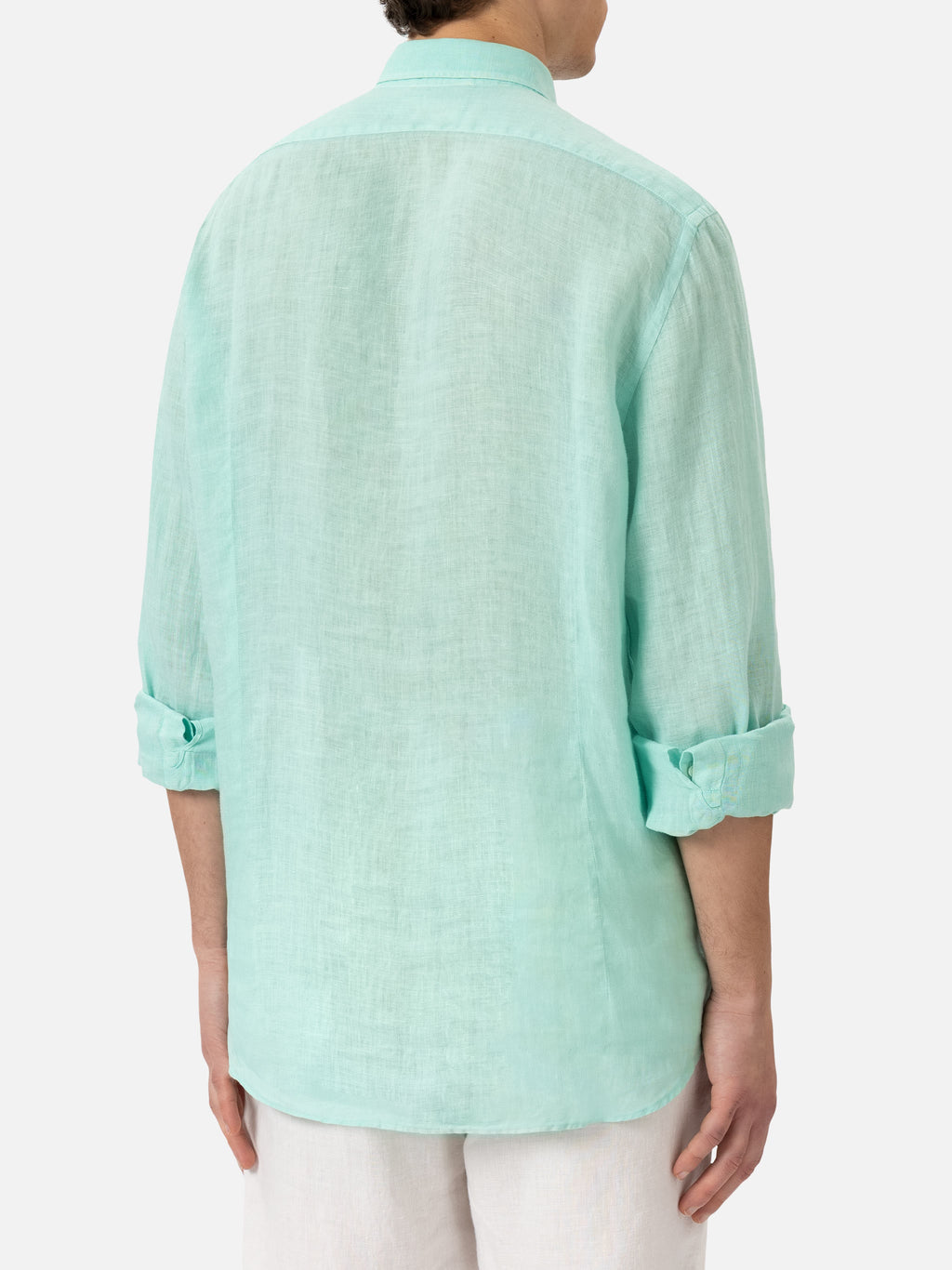 Camicia Pamplona verde salvia in lino product image 3