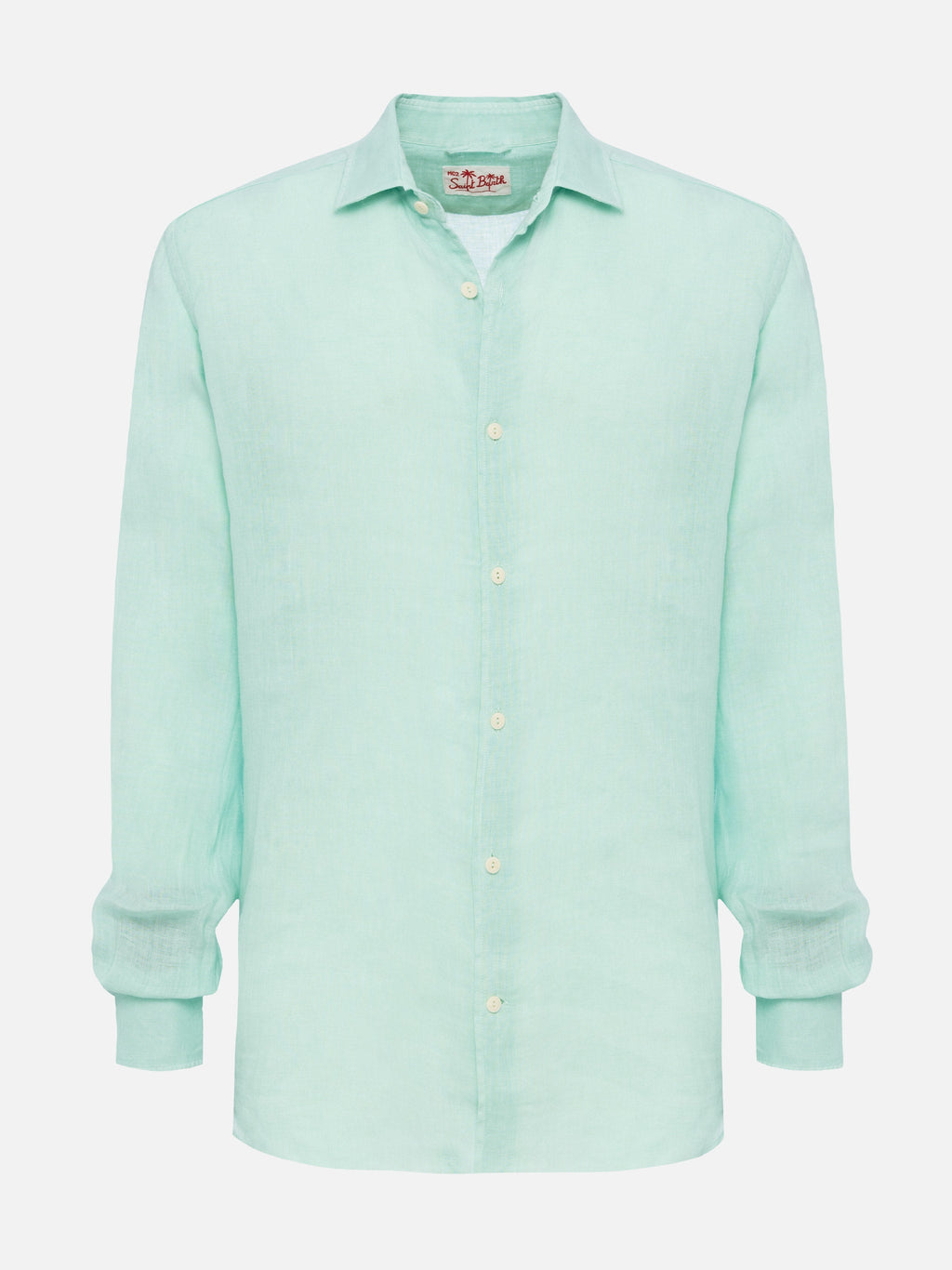 Camicia Pamplona verde salvia in lino product image 4