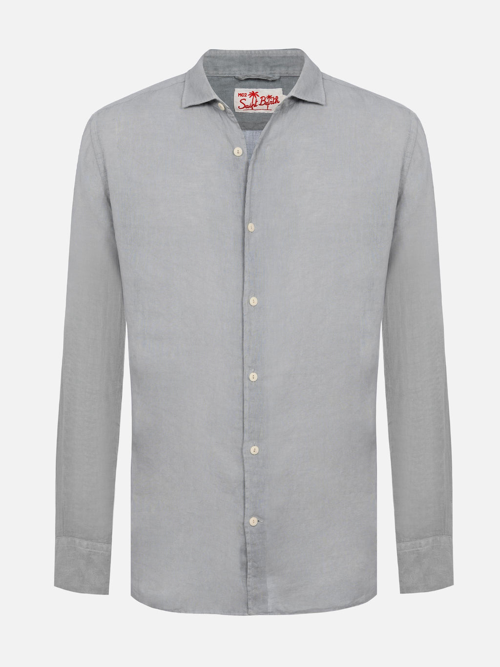 Camicia Pamplona grigio melange in lino product image 4