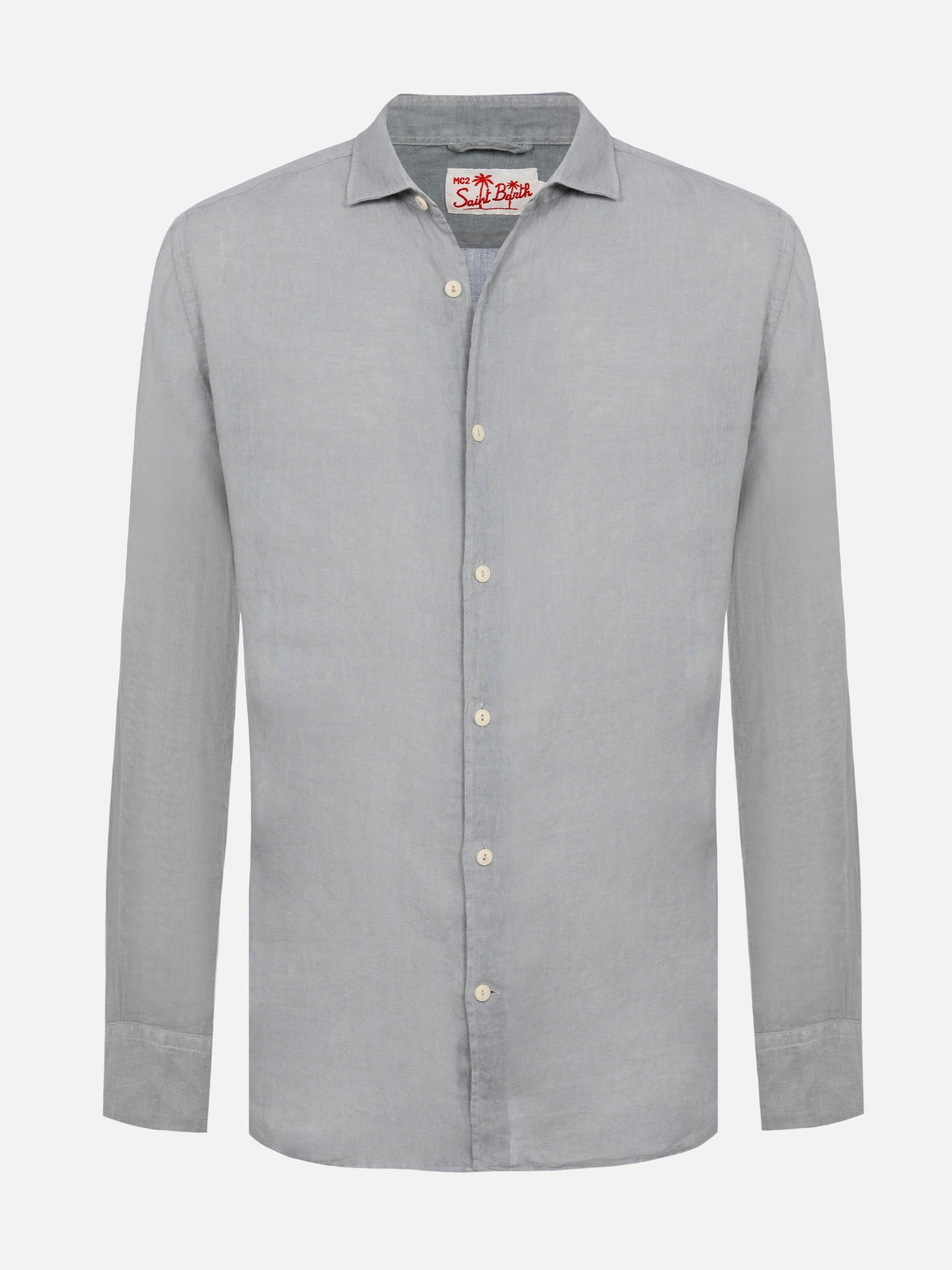 Camicia Pamplona grigio melange in lino product image 4