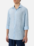 Camicia Pamplona azzurra in lino product image 1