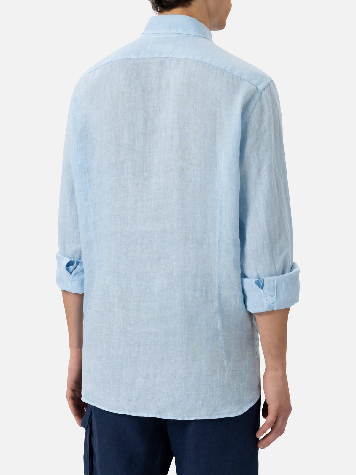 Camicia Pamplona azzurra in lino product image 3