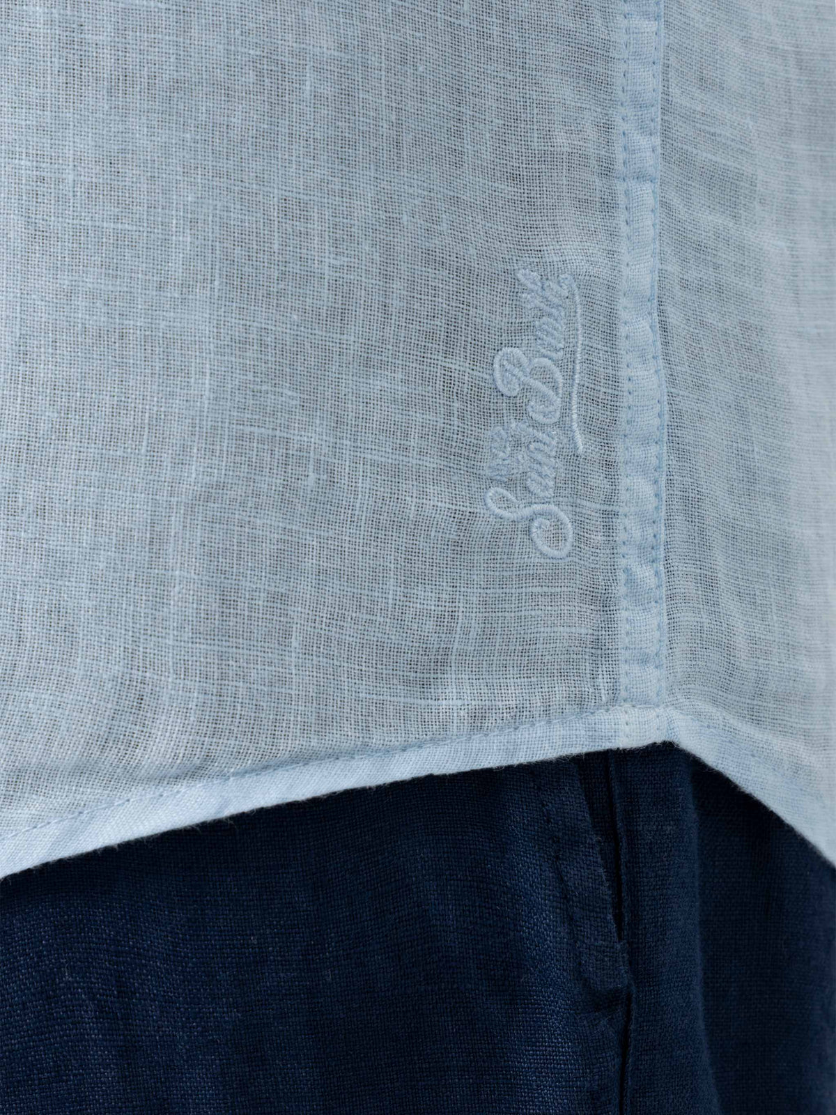 Camicia Pamplona azzurra in lino product image 2