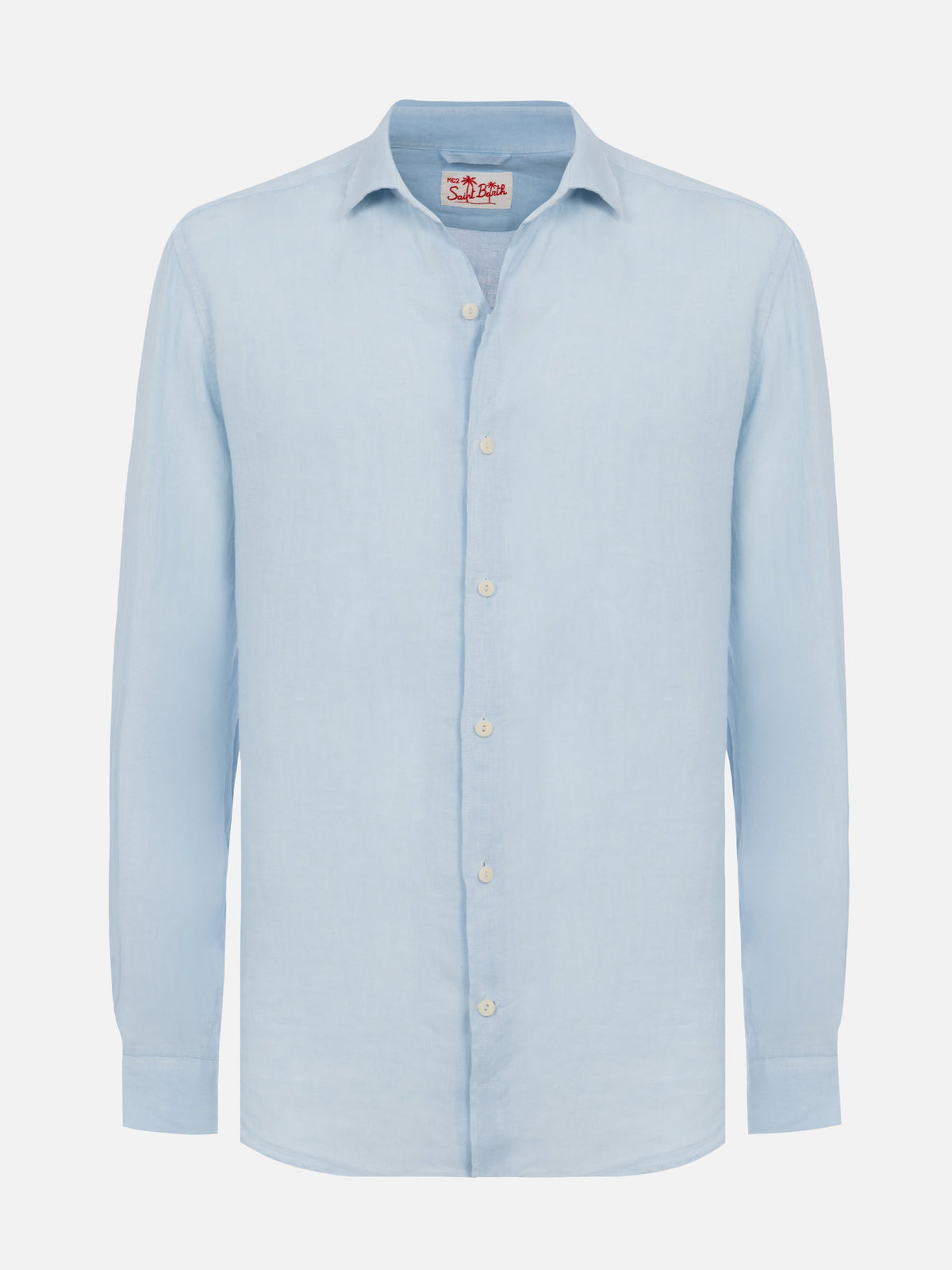 Camicia Pamplona azzurra in lino product image 4
