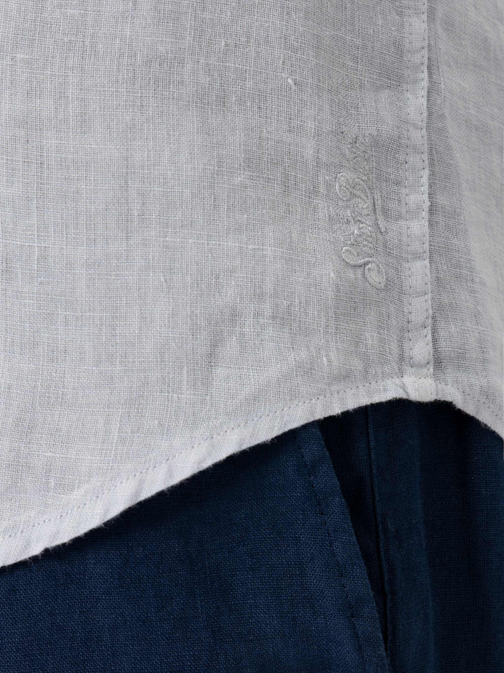 Camicia Pamplona grigio pietra in lino product image 2