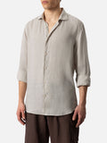 Camicia Pamplona bianco panna in lino product image 1