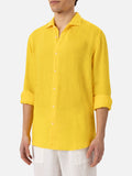 Camicia Pamplona gialla in lino product image 1