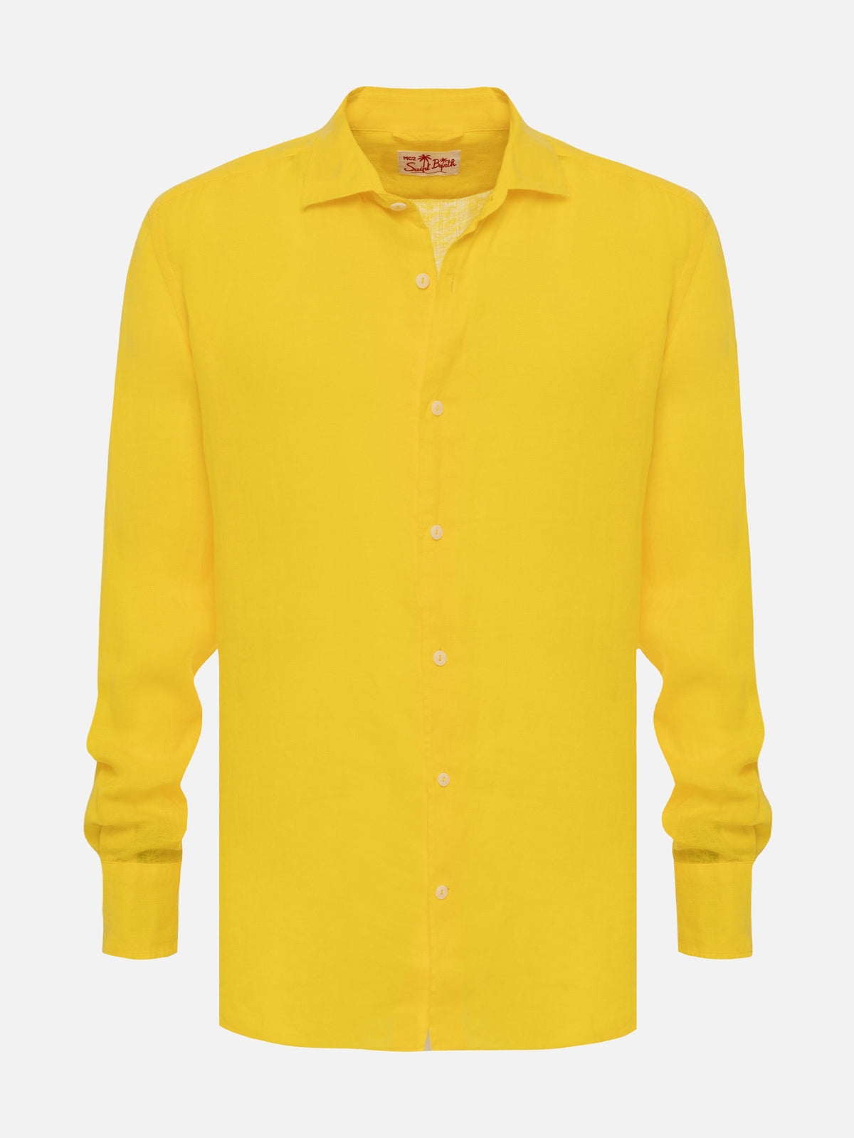 Camicia Pamplona gialla in lino product image 4