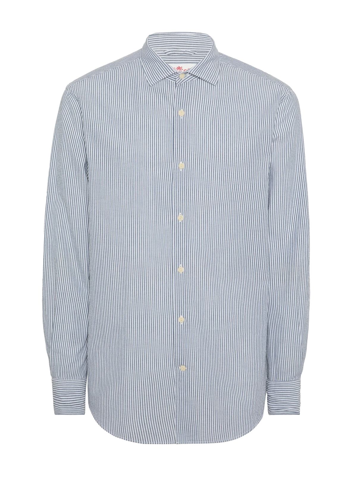 Camicia Pamplona azzurra a righe in seersucker product image 4