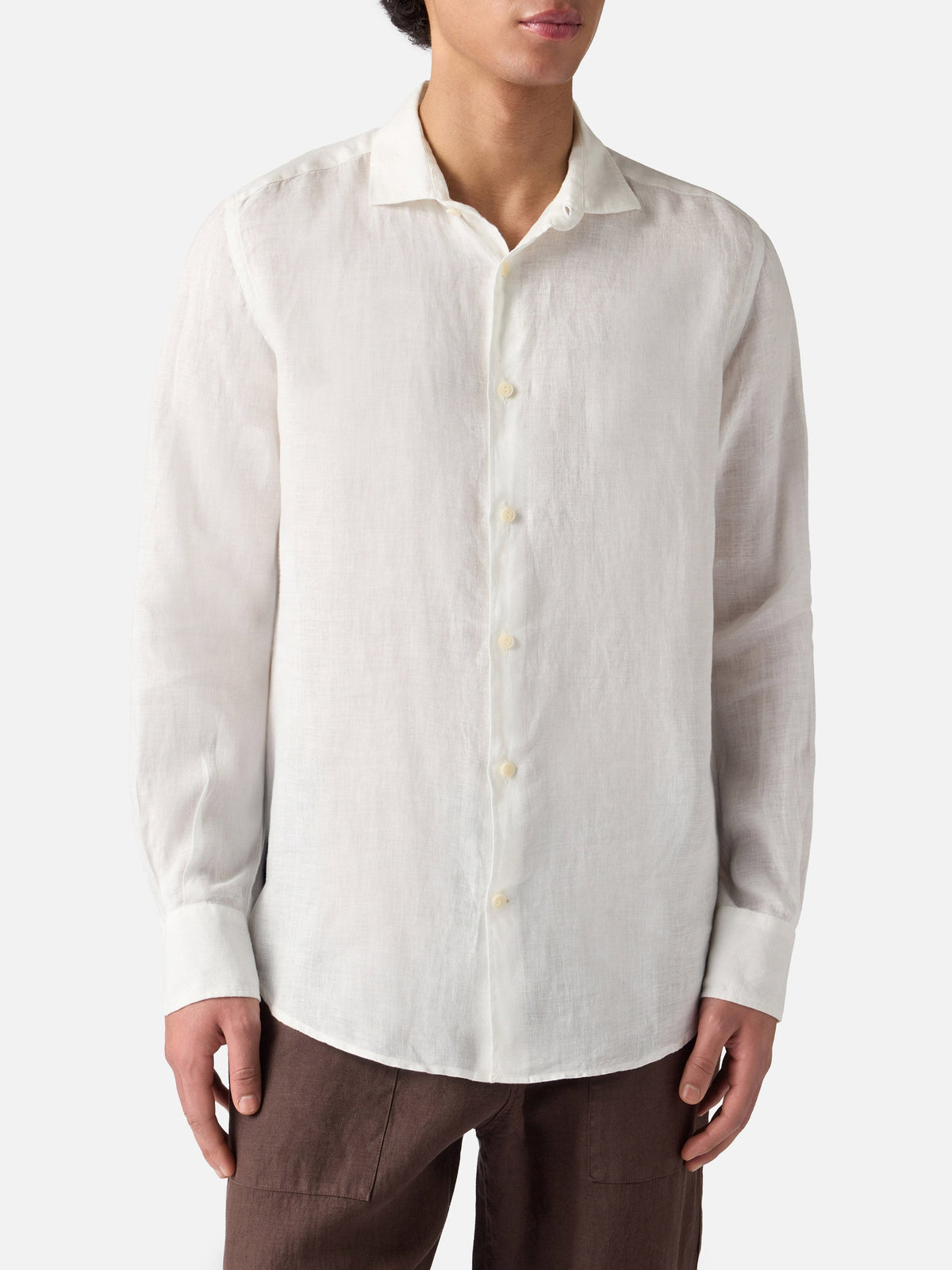 Camicia Pamplona bianca in lino product image 1