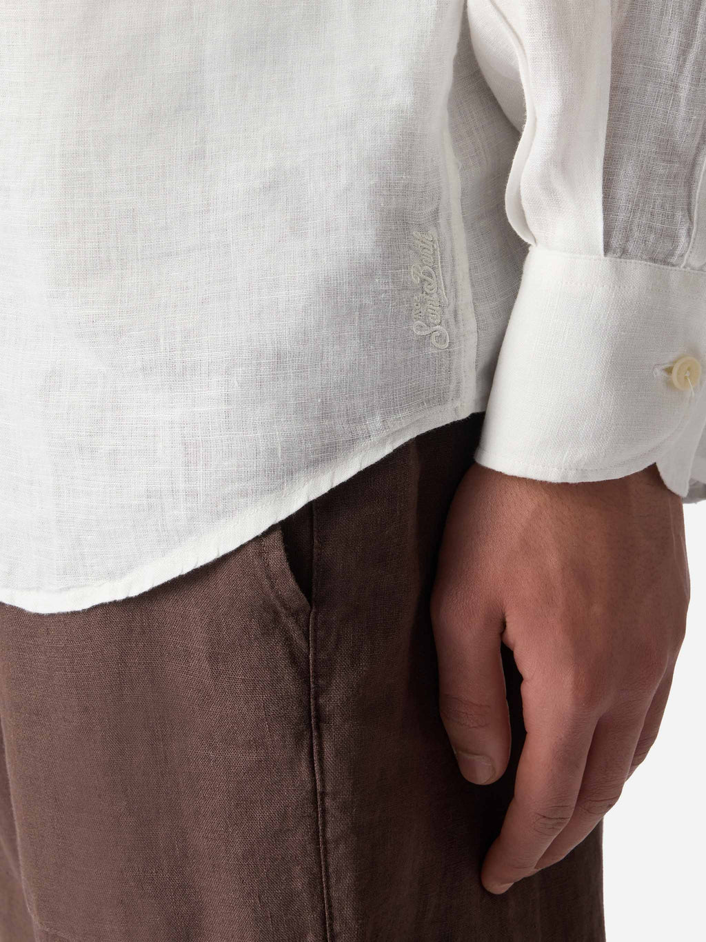 Camicia Pamplona bianca in lino product image 3