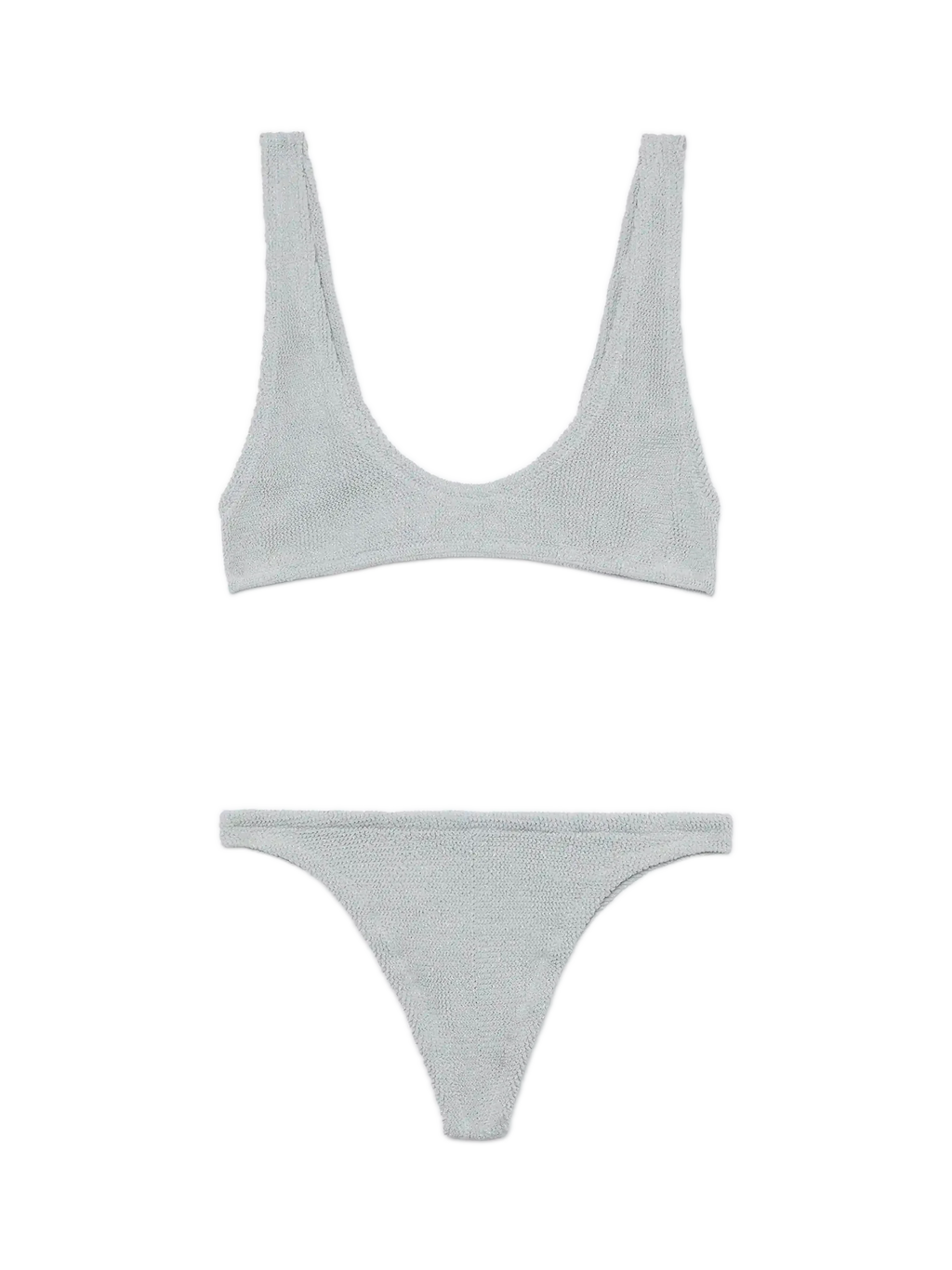 Bikini bralette Pamy Naomi argento in lurex crinkle