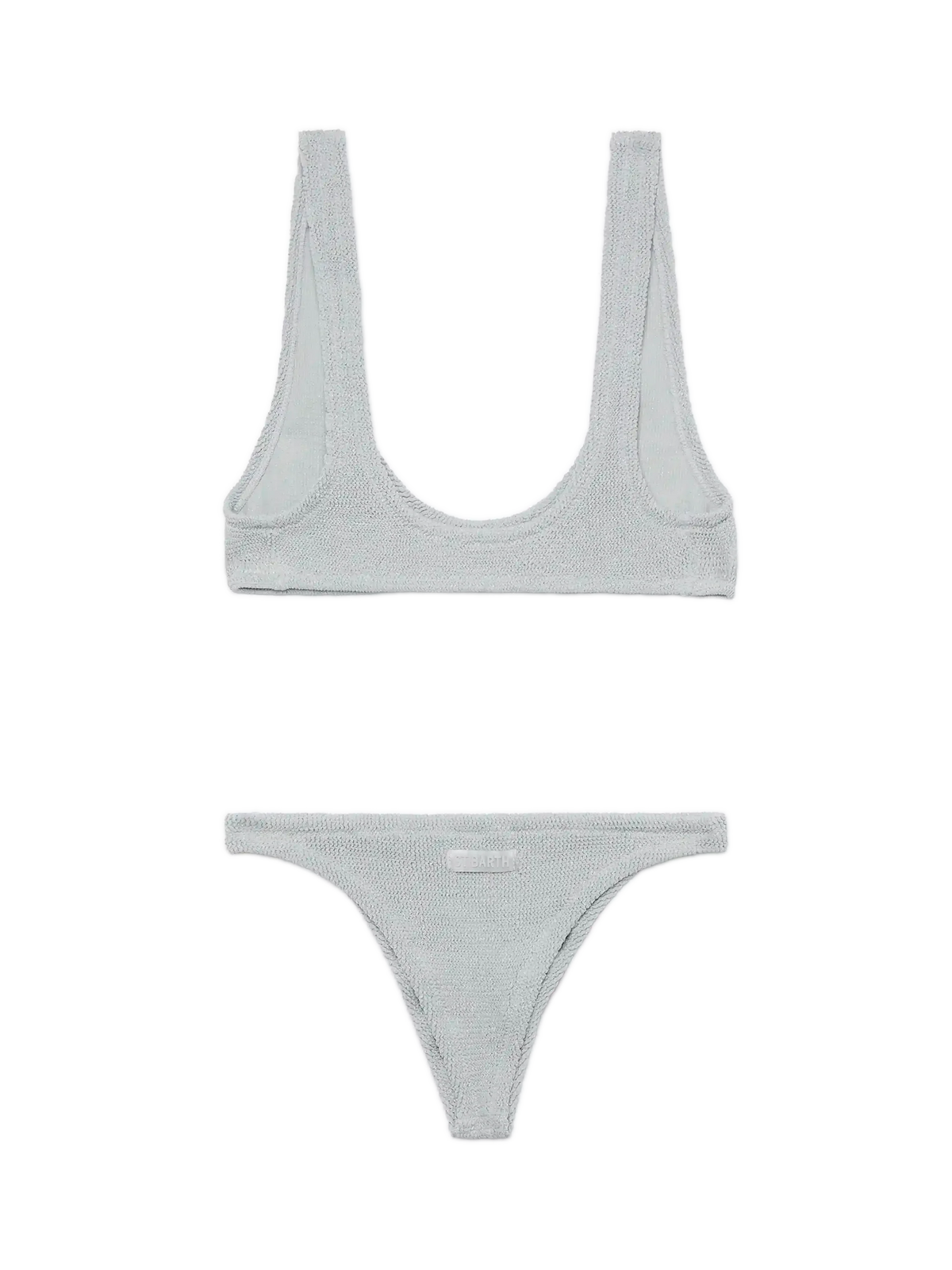 Bikini bralette Pamy Naomi argento in lurex crinkle