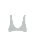 Top bikini Pamy argento in lurex crinkle