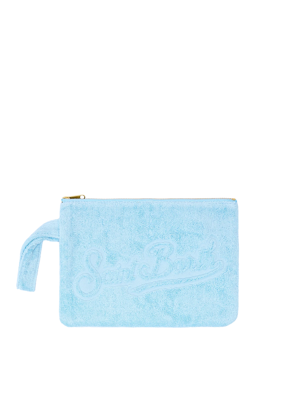 Pochette Pareasy azzurra in spugna con logo in rilievo
