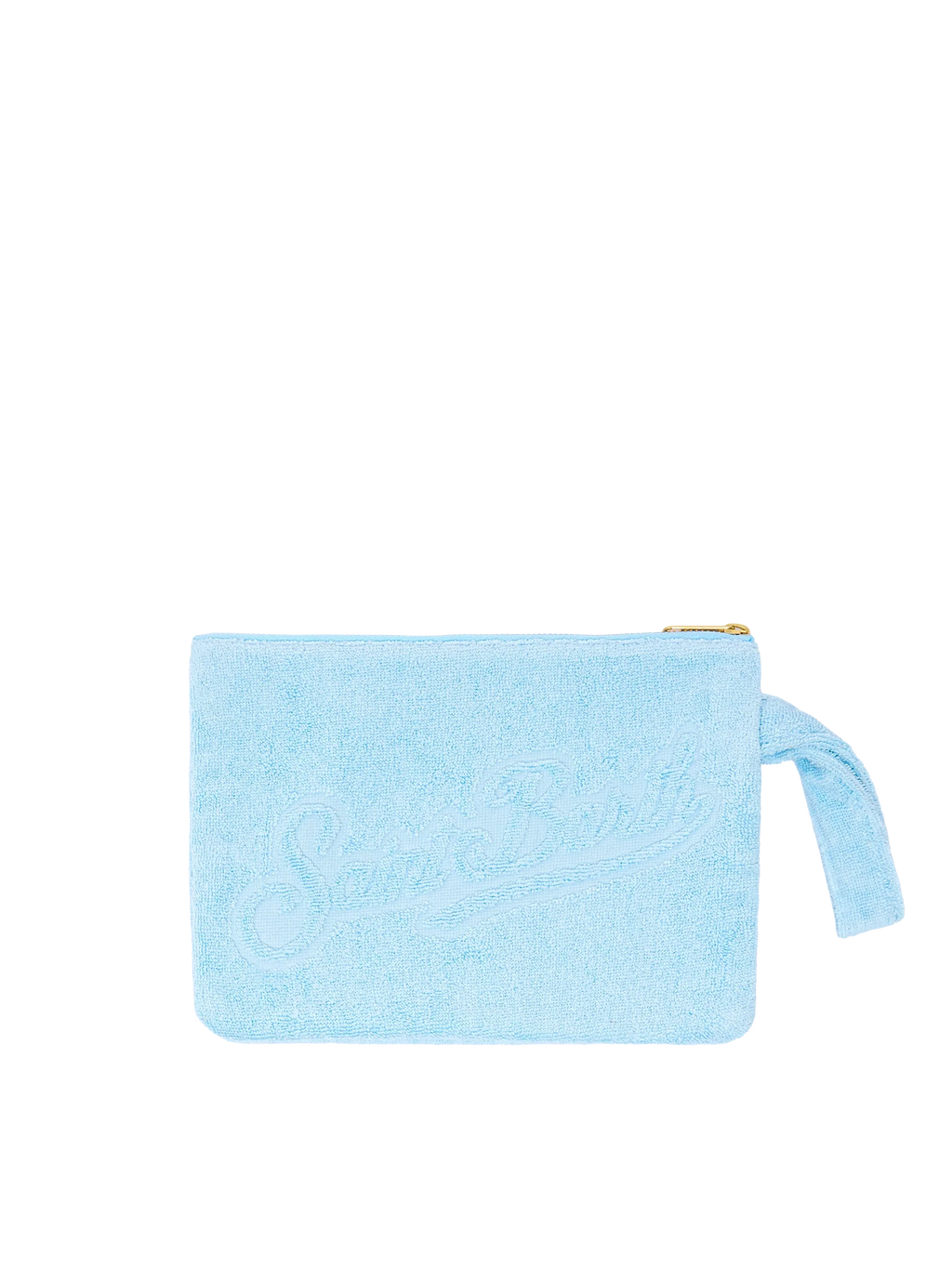 Pochette Pareasy azzurra in spugna con logo in rilievo