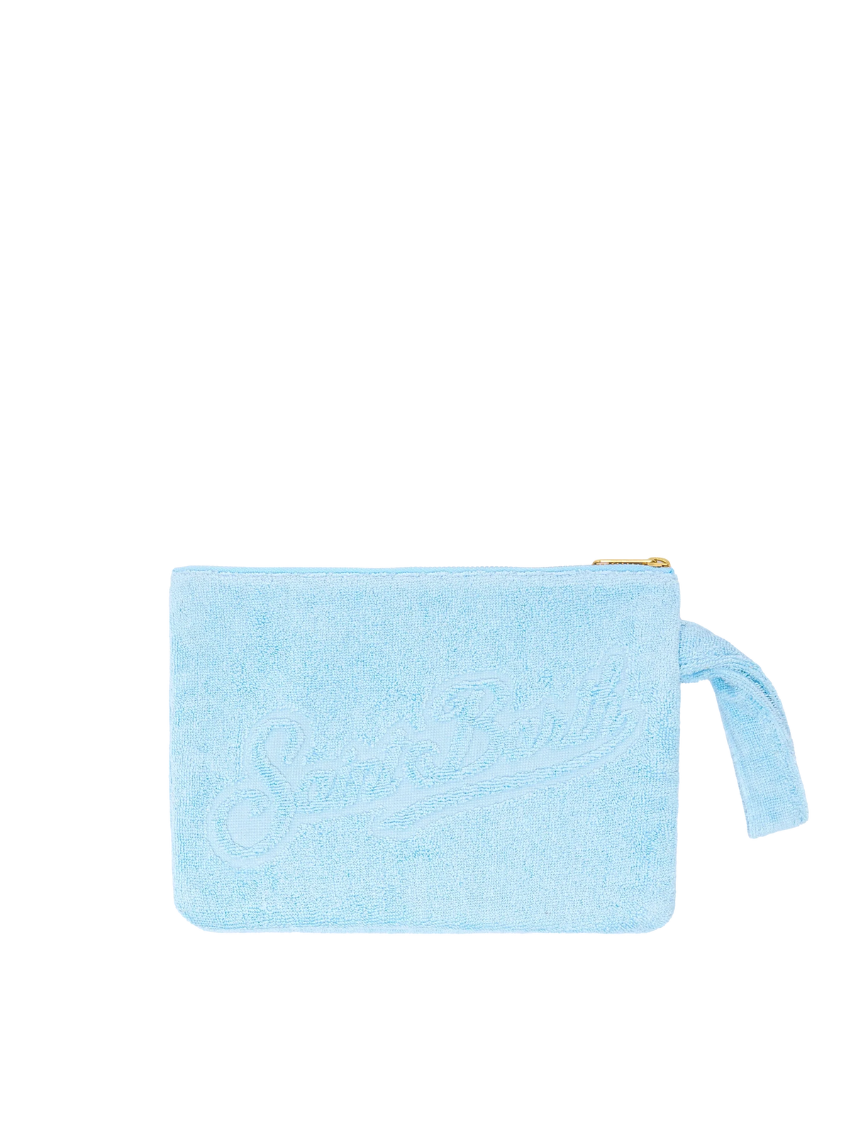 Pochette Pareasy azzurra in spugna con logo in rilievo
