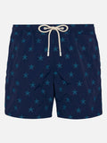 Costume mare Patmos blu navy con jacquard stelle marine