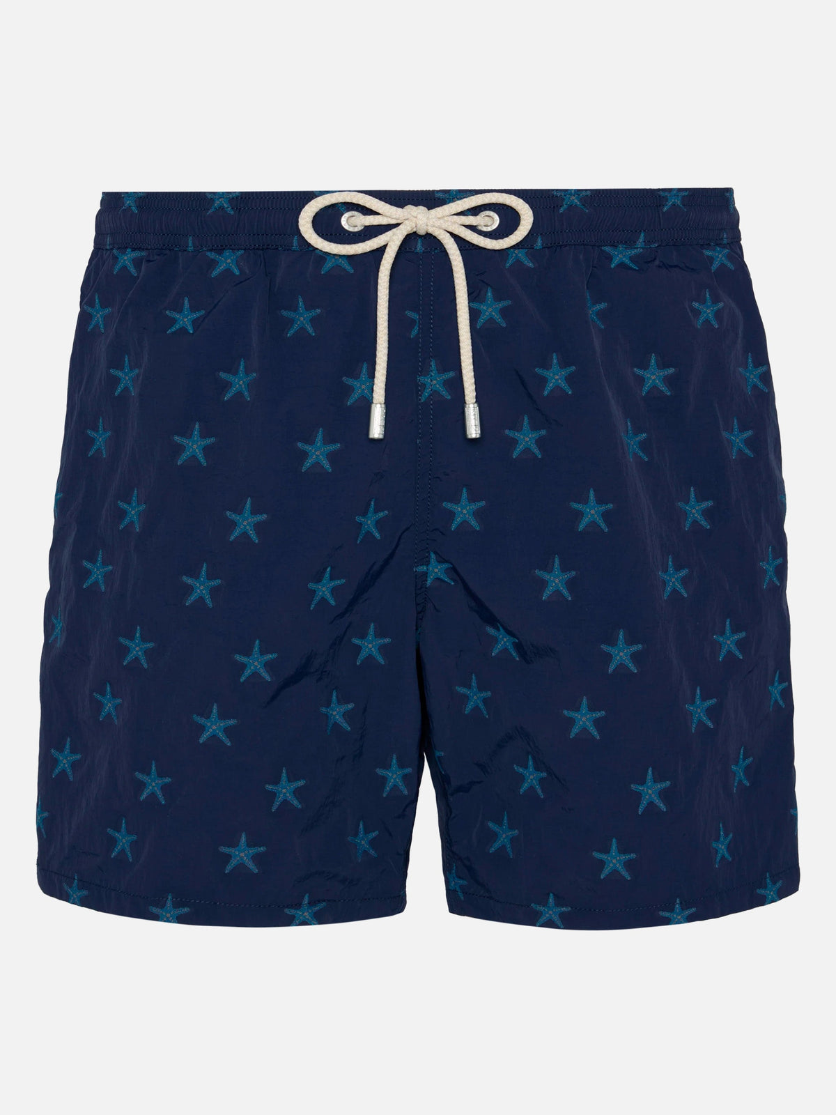 Costume mare Patmos blu navy con jacquard stelle marine