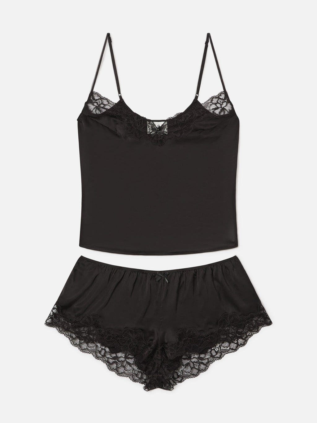 Set Pilar top e shorts nero con pizzo product image 1