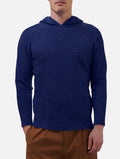 Maglione con cappuccio Piccadilly blu navy in misto alpaca product image 1
