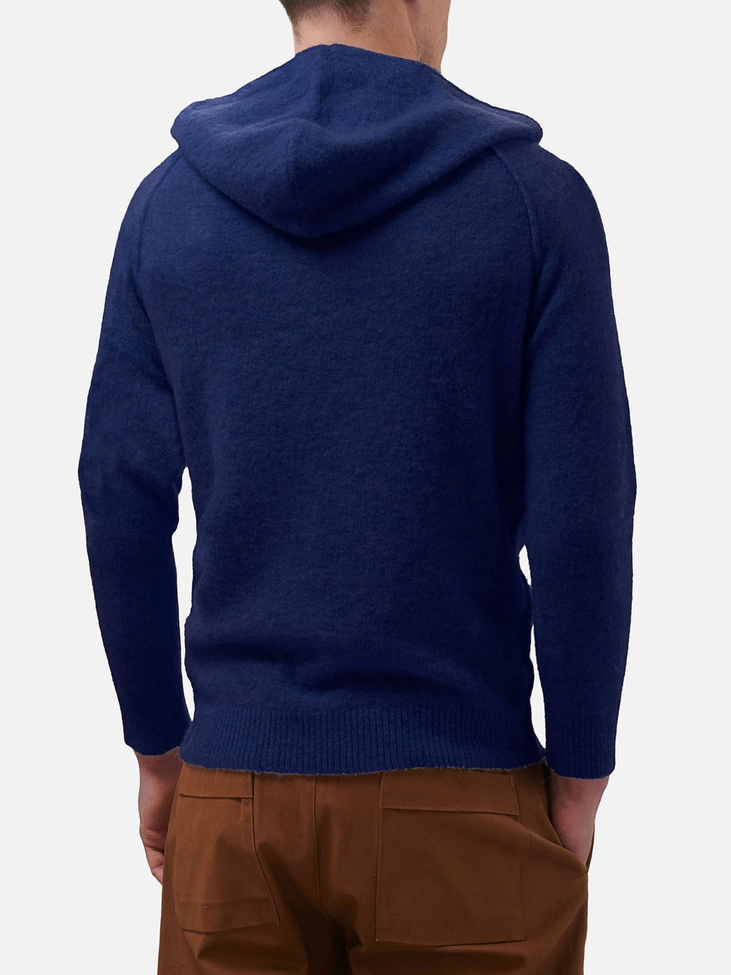 Maglione con cappuccio Piccadilly blu navy in misto alpaca product image 2