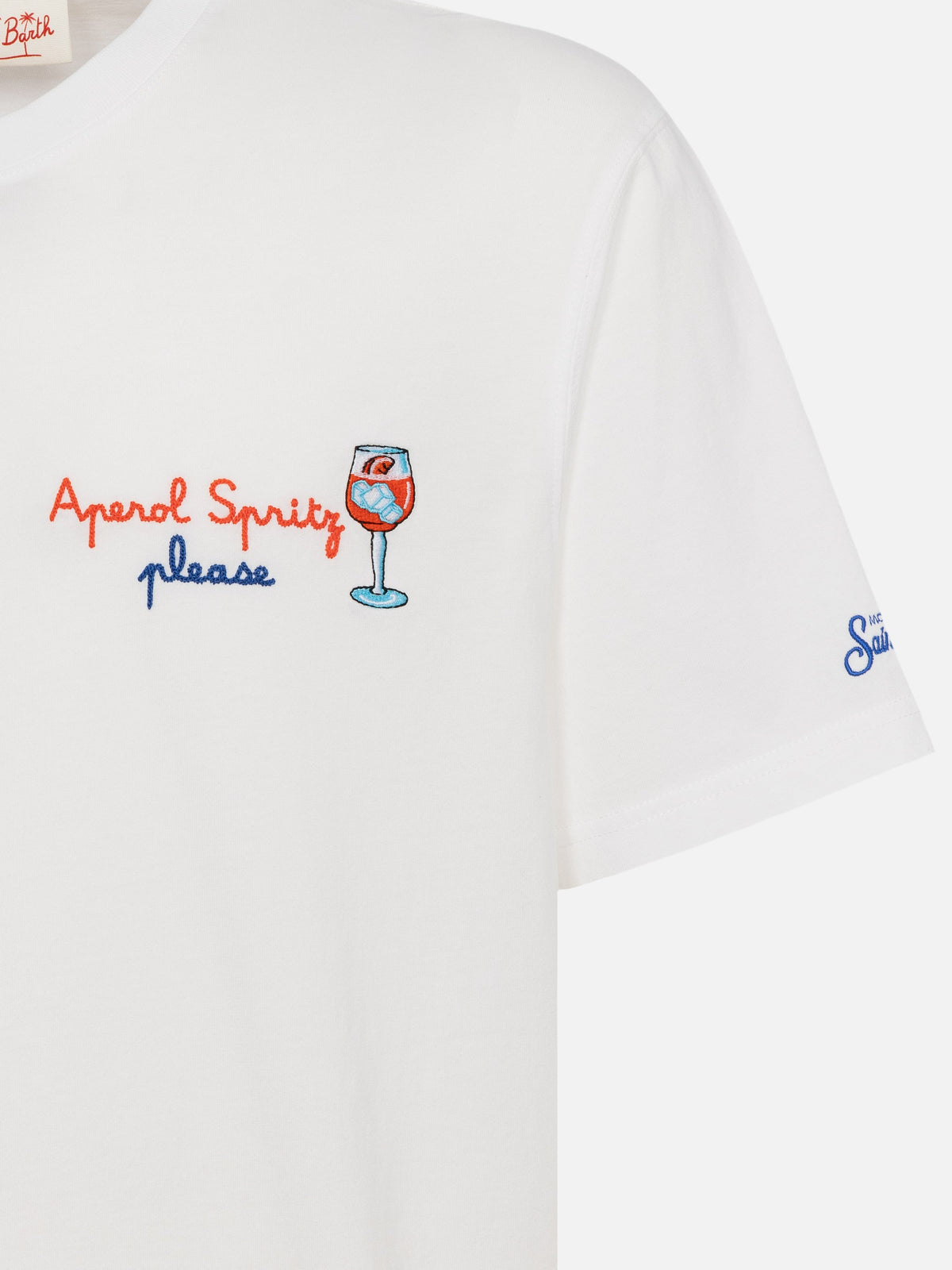 T-shirt Portofino bianca con ricamo Aperol Spritz, please product image 6