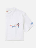T-shirt Portofino bianca con ricamo Aperol Spritz, please product image 1