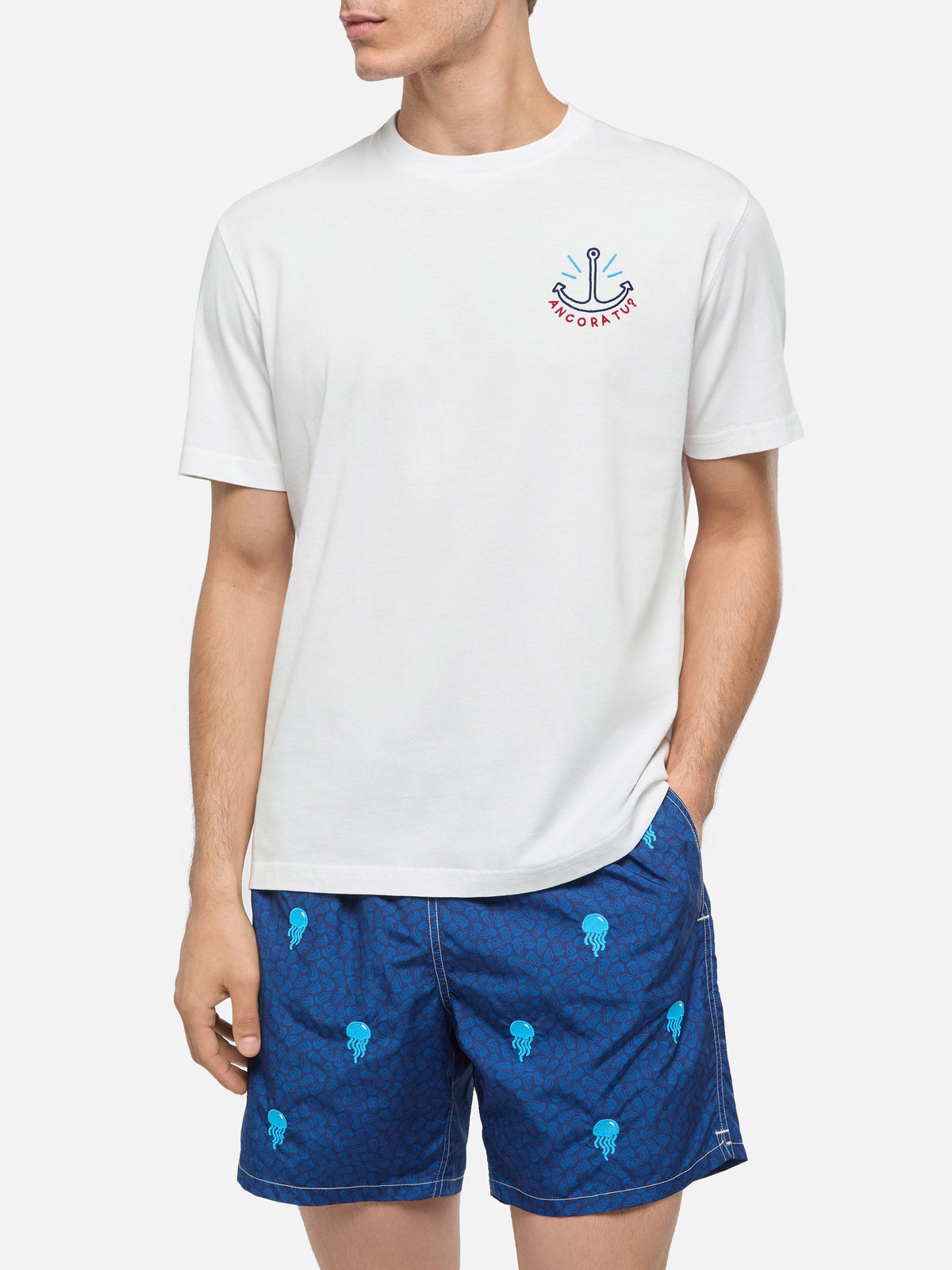 T-shirt Portofino bianca con ricamo Ancora tu | Special product image 2