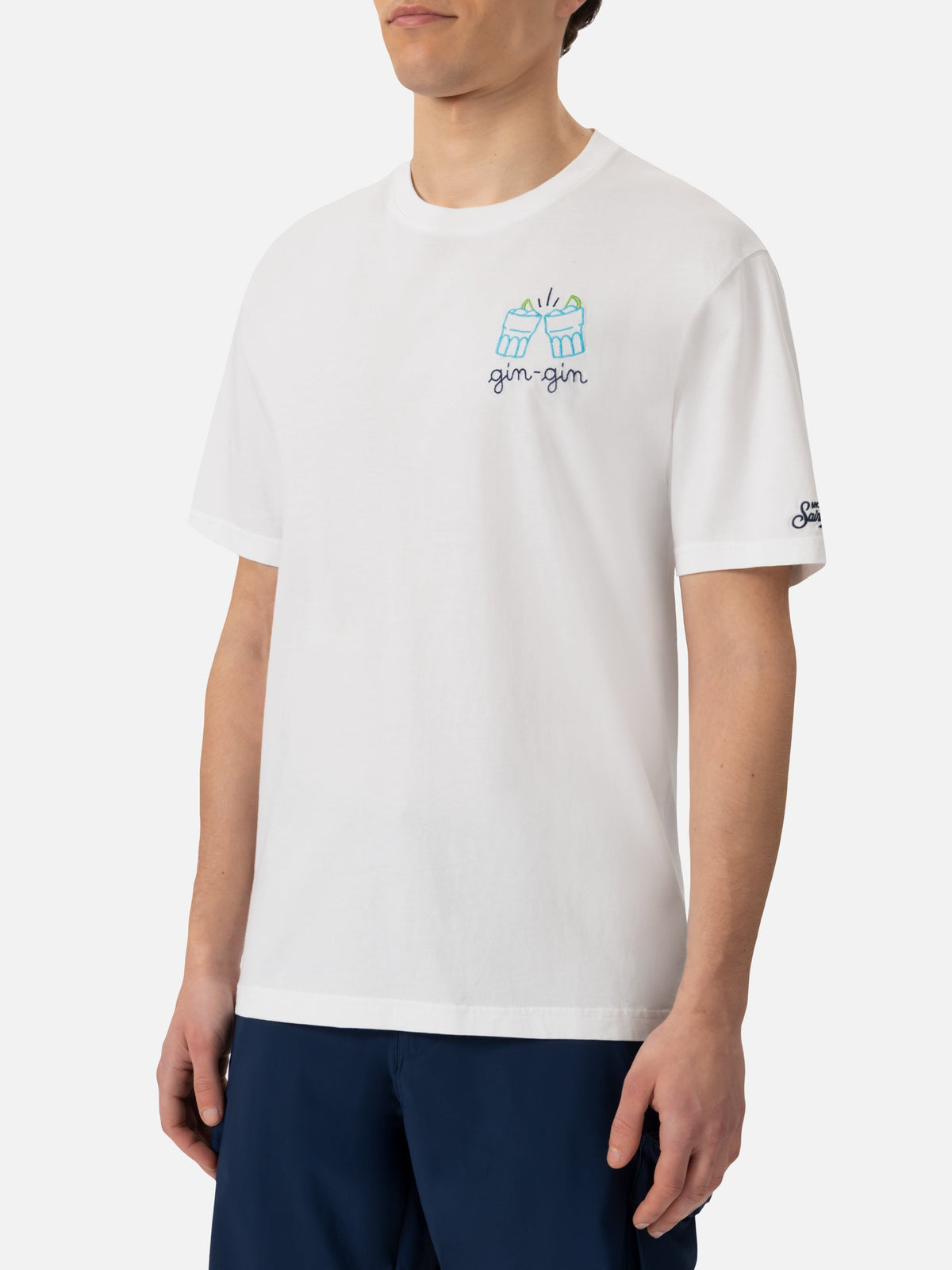 T-shirt Portofino bianca con ricamo Gin | Special Edition product image 3