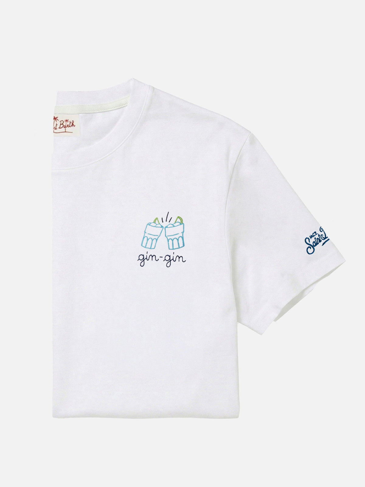 T-shirt Portofino bianca con ricamo Gin | Special Edition product image 1