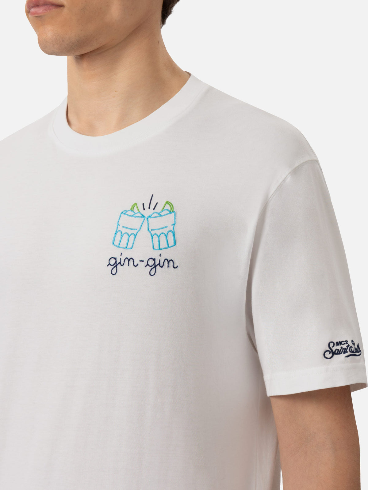 T-shirt Portofino bianca con ricamo Gin | Special Edition product image 2