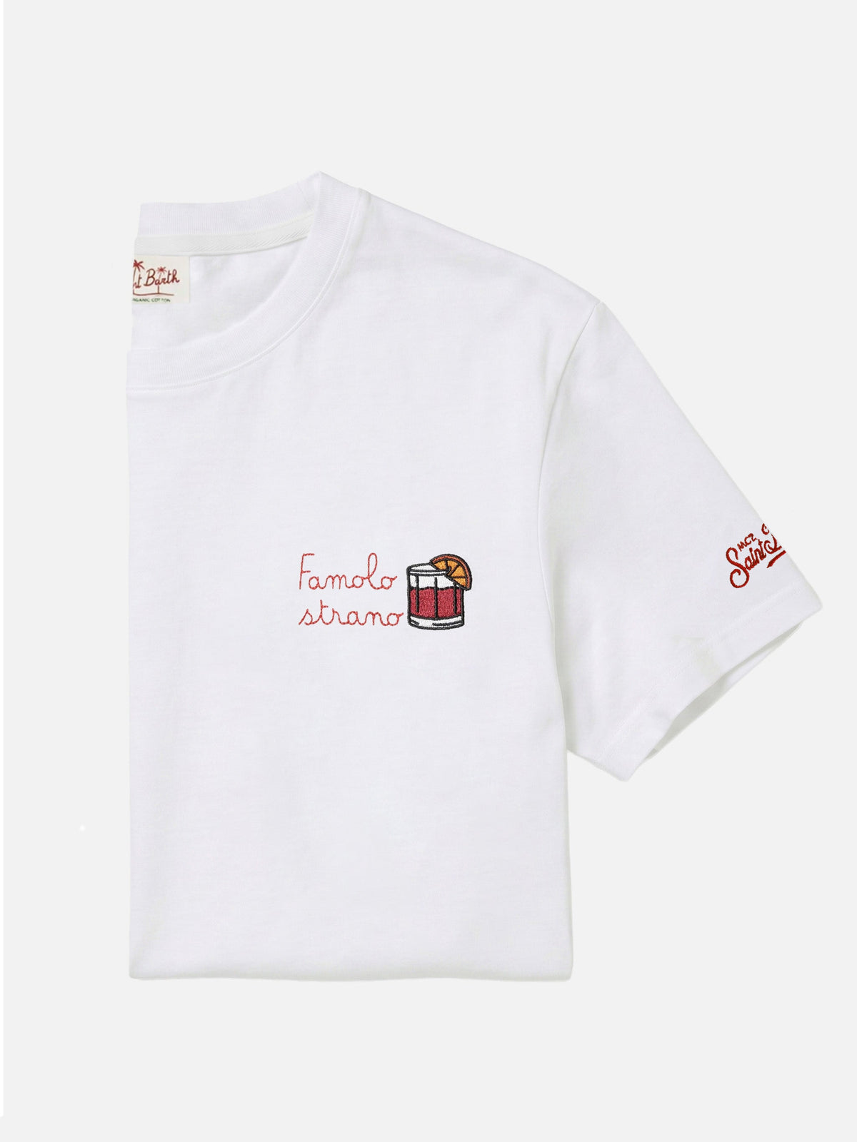T-shirt Portofino bianca con ricamo Famolo strano product image 1