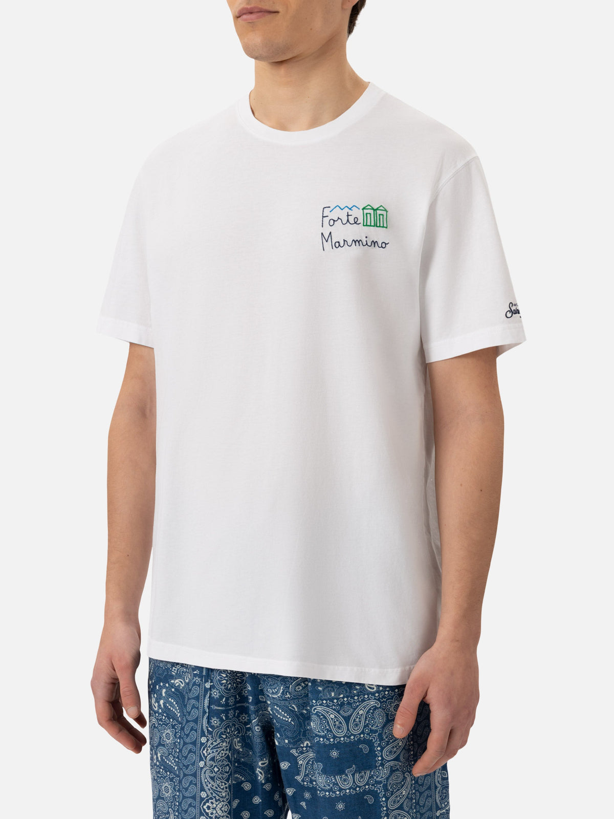 T-shirt Portofino bianca con ricamo Forte Marmino product image 3