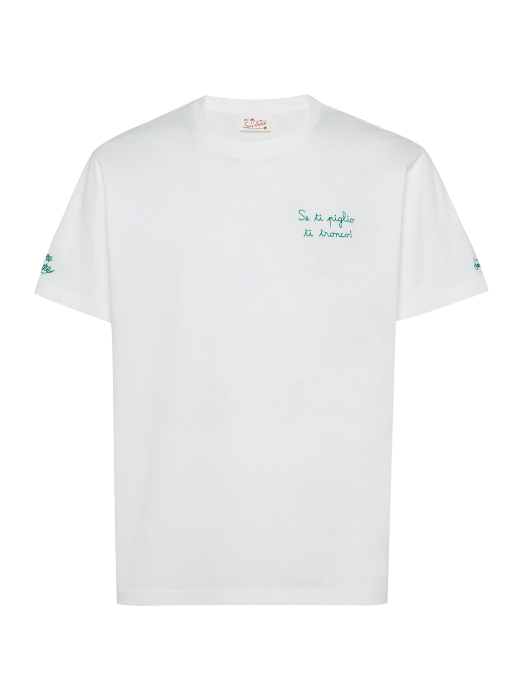 T-shirt Portofino bianca con ricamo Se ti piglio ti tronco! product image 4